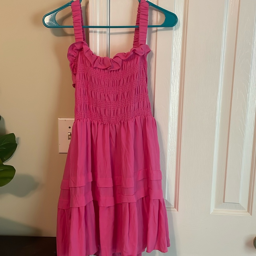Hot pink mini dress from Boem.